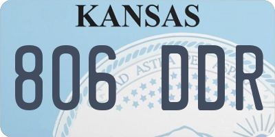 KS license plate 806DDR