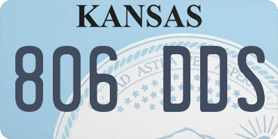 KS license plate 806DDS