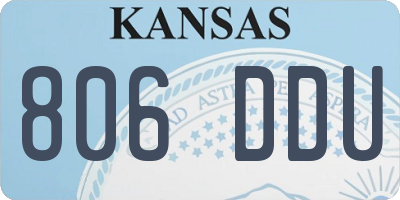 KS license plate 806DDU