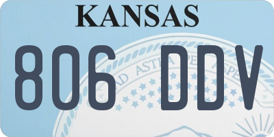 KS license plate 806DDV