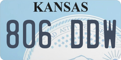 KS license plate 806DDW