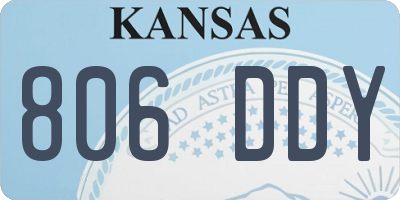 KS license plate 806DDY