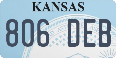 KS license plate 806DEB