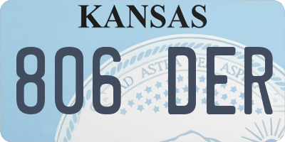 KS license plate 806DER
