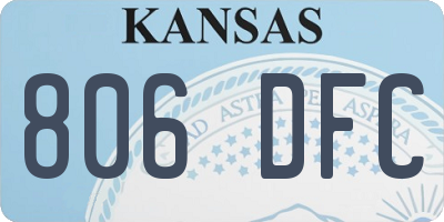KS license plate 806DFC