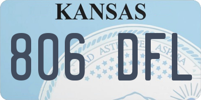 KS license plate 806DFL
