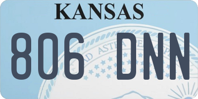 KS license plate 806DNN