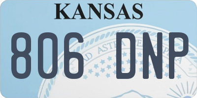 KS license plate 806DNP