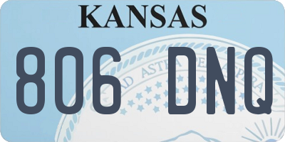 KS license plate 806DNQ