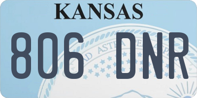 KS license plate 806DNR