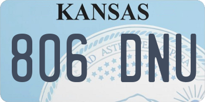 KS license plate 806DNU