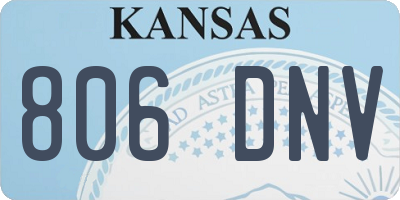 KS license plate 806DNV