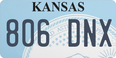KS license plate 806DNX