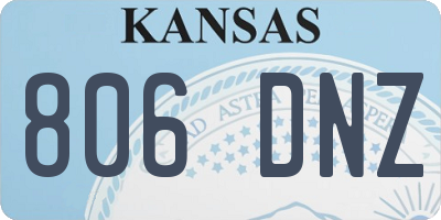 KS license plate 806DNZ