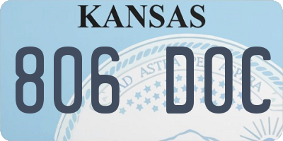 KS license plate 806DOC