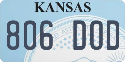 KS license plate 806DOD
