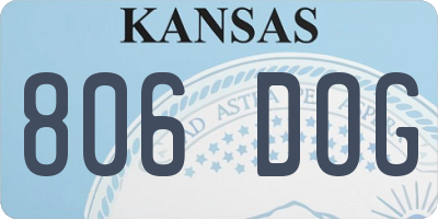 KS license plate 806DOG