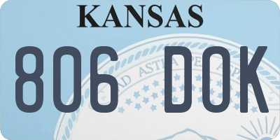KS license plate 806DOK