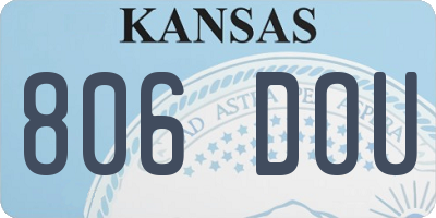 KS license plate 806DOU