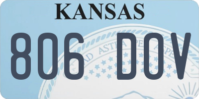 KS license plate 806DOV