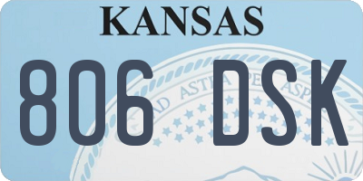 KS license plate 806DSK