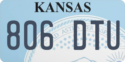 KS license plate 806DTU
