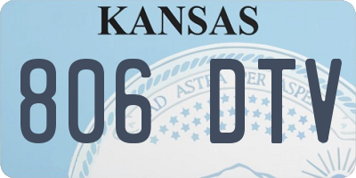 KS license plate 806DTV