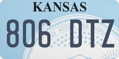 KS license plate 806DTZ