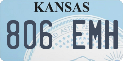 KS license plate 806EMH