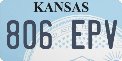 KS license plate 806EPV