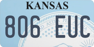 KS license plate 806EUC