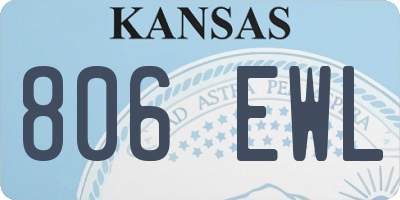 KS license plate 806EWL