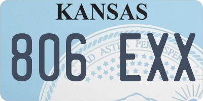 KS license plate 806EXX