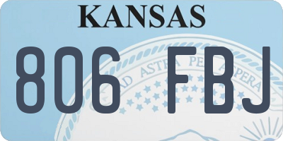 KS license plate 806FBJ