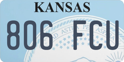 KS license plate 806FCU