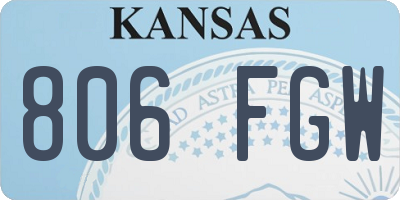KS license plate 806FGW