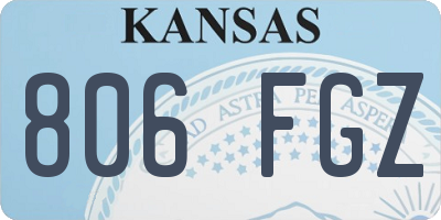 KS license plate 806FGZ