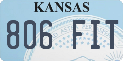 KS license plate 806FIT