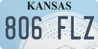 KS license plate 806FLZ