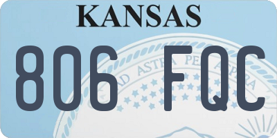 KS license plate 806FQC