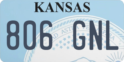 KS license plate 806GNL