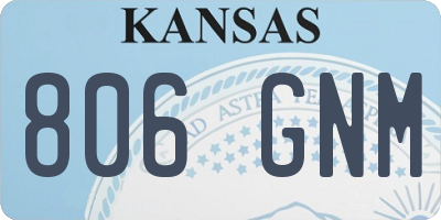 KS license plate 806GNM