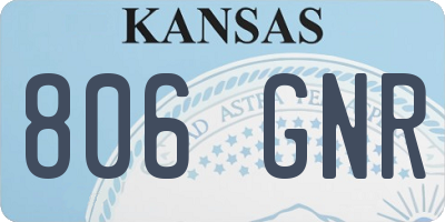 KS license plate 806GNR