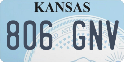 KS license plate 806GNV