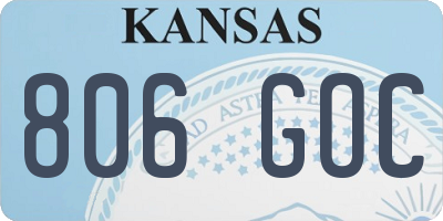 KS license plate 806GOC