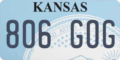 KS license plate 806GOG