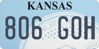 KS license plate 806GOH