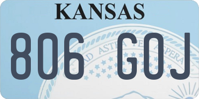 KS license plate 806GOJ