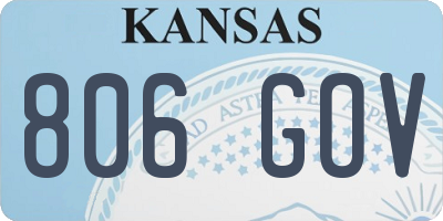KS license plate 806GOV