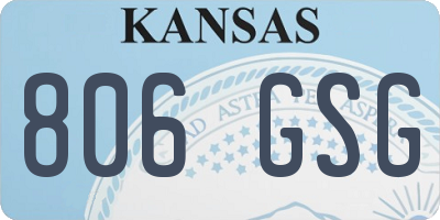 KS license plate 806GSG
